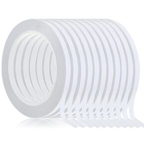 Chuangdi 8 Rolls Double Sided Tapes for Crafts Gift Wrapping Adhesive Sticky Tape Scrapbooking Photos Invitation Cards Paper DIY Office Supplies, Each Roll 25 Yards Long (1/4 Inch Wide)