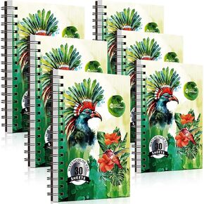 Dunzoom 6 Pack 5.5x8.5'' Watercolor Paper Books Sketchbook Pad Watercolor Journal for Painting,30 Sheets Each,140lb/300gsm Heavyweight Cotton Paper for Artists Beginners Profession