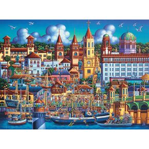 Buffalo Games - Eric Dowdle - St. Augustine - 1000 Piece Jigsaw Puzzle for Adults -Challenging Puzzle Perfect for Game Nights - Finished Size is 26.75 x 19.75