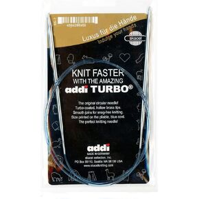 addi Knitting Needle Turbo Circular Skacel Blue Cord 24 inch (60cm) Size 2.75mm