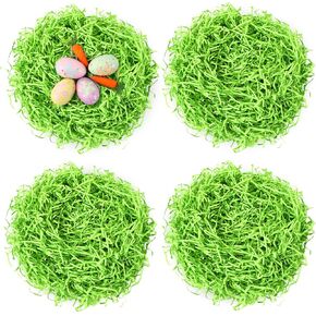 Marforever 200g Paper Easter Grass ، عشب ورق مقشور لسلة عيد الفصح يملأ هدية التغليف ملونًا لعشب عيد الفصح حشو حشو لحفل عيد الفصح تفضل الزخارف والمواد الحشائش （7oz）