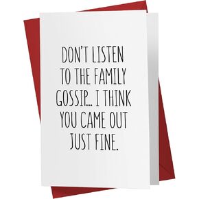Karto Funny Birthday Card for Men Women - Large 5.5x8.5 inch Happy Birthday Cards for Brother Sister Nephew Niece - 30th 40th 50th 60th - Gossip