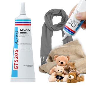 Fabric Glue 60ml - Advanced Liquid Stitch, Mighty Mend It Adhesive | Strong, Permanent, Waterproof Bonding for Fabric Repair, Clothing, Crafts, Upholstery