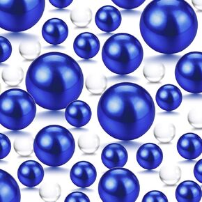 10000 PCS Water Beads for Vases and 200 PCS Floating Beads for Centerpiece, Floating Pearls for Centerpieces Vase Filler for Home Table Wedding Decor, 10/14/20mm(Blue, White)