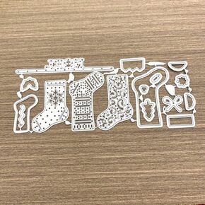 Christmas Stockings Dies Socks Metal Cutting Dies for Card Making DIY Greeting Cards Embossing Xmas Craft Decorative