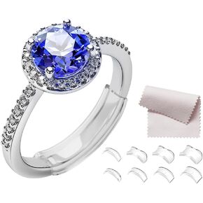 Meowoo Ring Sizers للحلقات الفضفاضة ، فاصل 8pcs الحلقة للنساء حلقة فضفاضة ، سهلة التقطيع لعرض نطاق الحلقة 2-9.5 مم. ضابط حلقة للحلقات الفضفاضة النساء والرجل ، واضح
