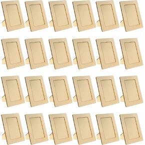 24 Pack Wood Unfinished Frame for 4 x 6 Inch Photos Wooden Picture Frame for DIY Crafts