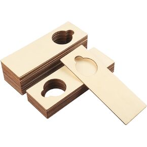 40 Pieces Unfinished Wood Door Knob Hangers, 9.4 x 3.2 x 0.1 Inch, Door Knob Signs for Painting, DIY Craft, Home, Office Hotel Decoration, Business Use, Arts and Crafts