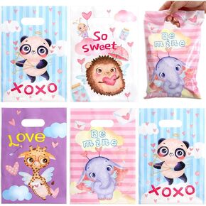 ceiba tree Valentines Day Goodie Bags Treat Bags for Kids Valentine Party Favors School Classroom Exchange Gift Wrapping 24Pcs