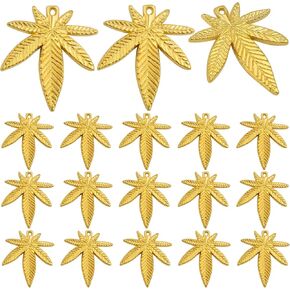 Aylifu Maple Leaves Charms Tibetan Alloy Marijuana Leaf Charm Medical Pot Cannabis Tree Leaves Pendant Charms for DIY Earring Bracelet Necklace Jewelry Making