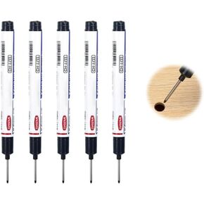 أقلام العلامة العميقة ذات الألوان الطويلة ذات الألوان العميقة ، علامات دائمة ، مجموعة من 5 ، من أجل الأعمال الخشبية (أسود) in Kuwait