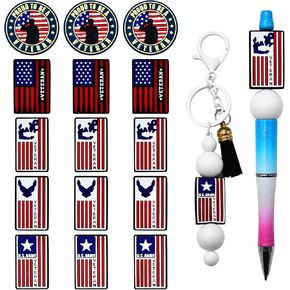 12 PCS Silicone Focal Beads for Pens Characters Badge Silicone Beads for Keychain Making Silicone Beads Bulk for Jewelry Making Bracelet Necklace Handmade Crafts