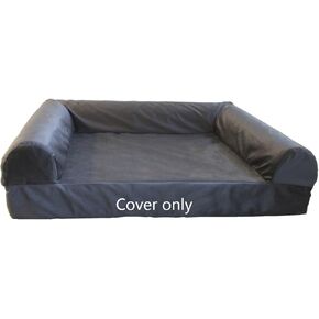 غطاء سرير الكلب على طراز الأريكة في مخمل رمادي قابل للغسل 28x23