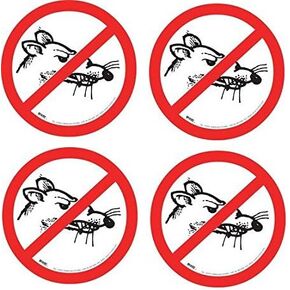 1 Set (4 pcs) No Rats Hard Hat, Tool Box Stickers - USA Union | 100% PVC