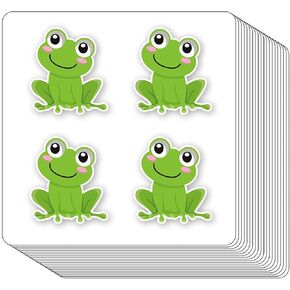 Cute Frog Stickers 1in for Scrapbooking, Arts, Craft, Kids DIY, Calendars Journals 80-Pack