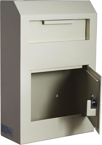 Protex Wall-Mount Drop Box Safe (WDS-150), Piano hinge, secure suggestions, ballots, keys, mail, money, rent checks and more, Metal baffle to protect slot, off white in Kuwait