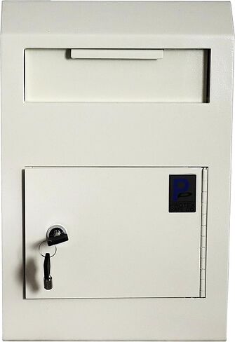 Protex Wall-Mount Drop Box Safe (WDS-150), Piano hinge, secure suggestions, ballots, keys, mail, money, rent checks and more, Metal baffle to protect slot, off white in Kuwait
