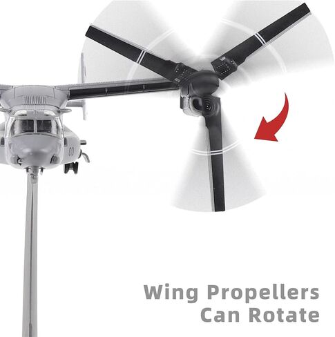 V-22 Osprey 1/144 Scale Model Aircraft Kits, Military-Themed Metal Die-cast Model Airplane, Foldable U.S. Navy Model Aircraft Kit in Saudi Arabia