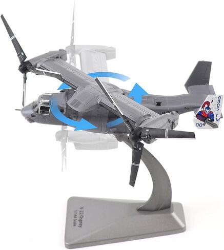 V-22 Osprey 1/144 Scale Model Aircraft Kits, Military-Themed Metal Die-cast Model Airplane, Foldable U.S. Navy Model Aircraft Kit in Saudi Arabia