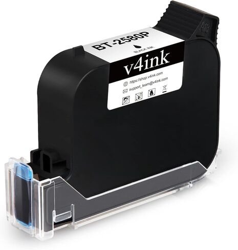 V4ink Bentsai Handheld Inkjet Printer BT-HH6105B2 Portable Tij Handheld Printer مع ارتفاع طباعة 12.7 مم لرقم الدفعة شعار رمز QR Barcode طباعة صورة على أي أسطح in Kuwait