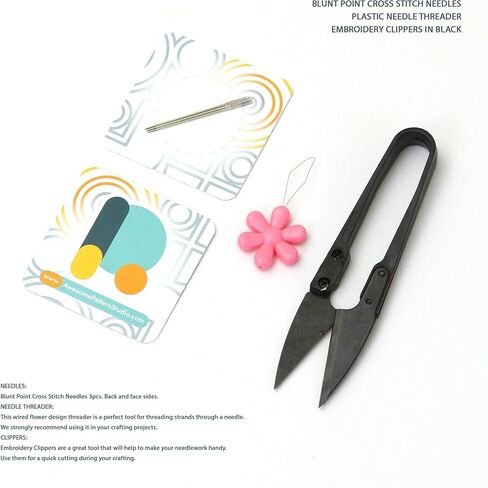 مجموعة فرجينيا الغربية CS1930 - Cross Cross Stitch Kit#2 Prime. مجموعة من المواضيع والإبر ونسيج Aida و Threadle Needle و Clippers التطريز ونمط اللون المطبوع في الداخل. in Kuwait