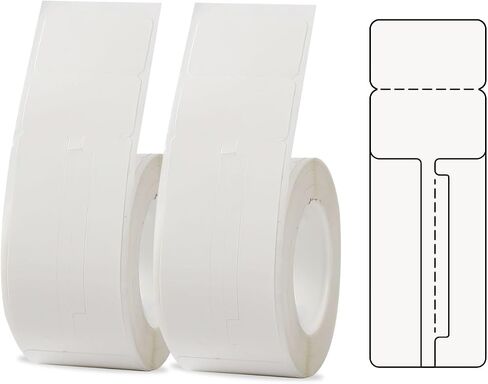 2 ROLLS Jewelry Price TAGS للتسعير ذاتيًا لاصقًا أبيض فارغ ، علامات سعر المجوهرات لرسوم القلادة. in Kuwait