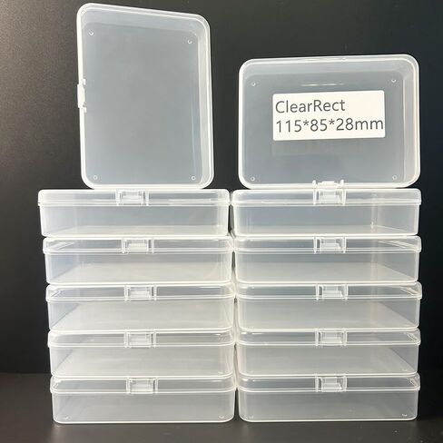 12 Pcs Clear Small Plastic Storage Containers with Lids, Ideal for Craft Supplies, Jewelry, Small Toys, Beads, Office & Household Organization in Kuwait