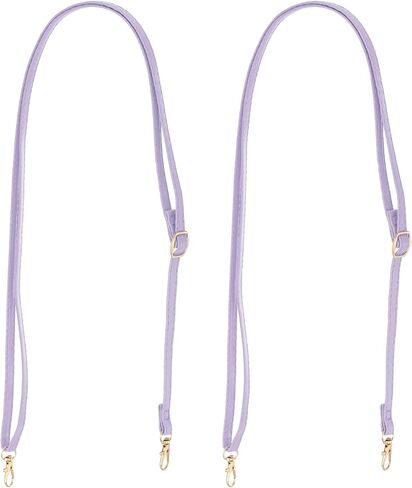 PATIKIL Leather Purse Handle Strap, 2 Pcs 26 Inch to 47 Inch Adjustable Length Handbag Strap Replacement DIY Clutch Bag Handle Strap Repair Accessories Purple in Saudi Arabia