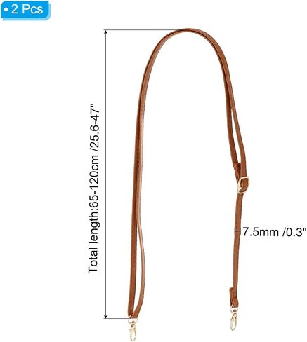 PATIKIL Leather Purse Handle Strap, 2 Pcs 26 Inch to 47 Inch Adjustable Length Handbag Strap Replacement DIY Clutch Bag Handle Strap Repair Accessories Purple in Saudi Arabia