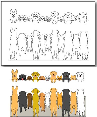 Cute Dogs Clear Clear Stamps لصنع البطاقات أو اليومية ، Retriever Golden Alaskan Malamute Bulldog المطاط in Kuwait