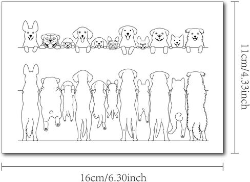 Cute Dogs Clear Clear Stamps لصنع البطاقات أو اليومية ، Retriever Golden Alaskan Malamute Bulldog المطاط in Kuwait