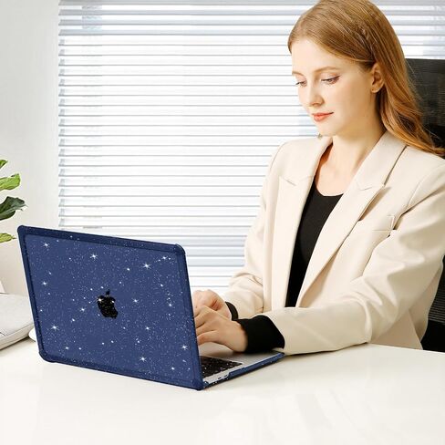 MOSISO Compatible with MacBook Pro 13 inch Case M2 2025-2016 A2338 M1 A2251 A2289 A2159 A1989 A1708 A1706, Anti-Cracking Heavy Duty Glitter Plastic Hard Case with TPU Bumper&Keyboard Cover, Pink in Saudi Arabia