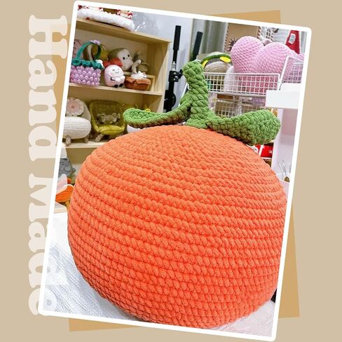 Mestoon 1/4/9 حزمة مكتنزة Chenille Yarn 100g/3.05 أوقية سميكة مخملية ناعمة طفل الغزل للحيوانات الكروشيه يدوي البطانيات DIY Craft (Orange ، 1 Pack) in Kuwait