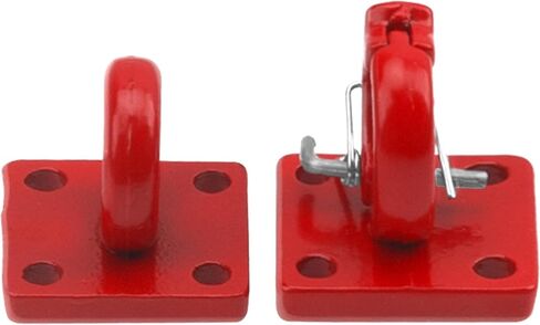 Metal Trailer Tow Hooks Winch Hook w/Trailer Chain RC Decorations Accessories Compatible with Traxxas TRX4 Redcat Gen8 Axial SCX10 1/10 RC Crawler (Red) in Kuwait