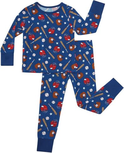 Toddler Boys Girls Clothes-Viscose Made from Bamboo, Long Sleeve Top and Pants Clothing Set Soft 2Pcs Kid Outfit in Kuwait