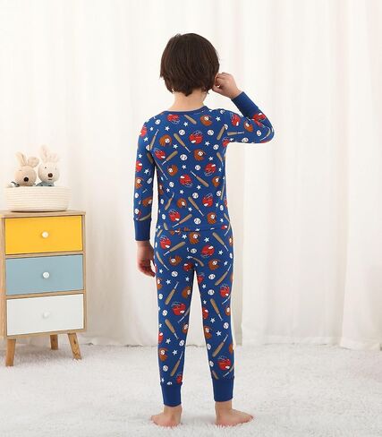 Toddler Boys Girls Clothes-Viscose Made from Bamboo, Long Sleeve Top and Pants Clothing Set Soft 2Pcs Kid Outfit in Kuwait