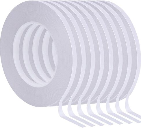 Chuangdi 8 Rolls Double Sided Tapes for Crafts Gift Wrapping Adhesive Sticky Tape Scrapbooking Photos Invitation Cards Paper DIY Office Supplies, Each Roll 25 Yards Long (1/4 Inch Wide) in Kuwait