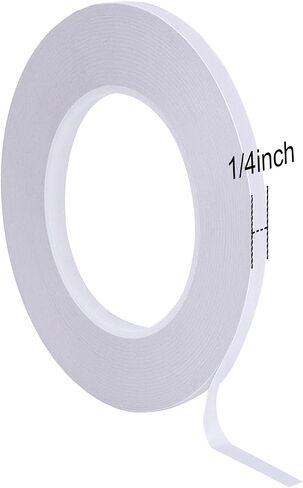 Chuangdi 8 Rolls Double Sided Tapes for Crafts Gift Wrapping Adhesive Sticky Tape Scrapbooking Photos Invitation Cards Paper DIY Office Supplies, Each Roll 25 Yards Long (1/4 Inch Wide) in Kuwait