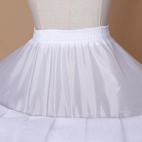 Women 6 Hoop Skirt Tulle Ball Gown Petticoat Crinoline for Bridal Wedding Under Dress, Half Slip Underskirt for Quinceanera Dress Plus Size in Kuwait
