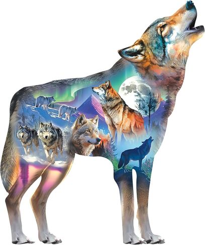 RoseArt - Big Shaped - Wolf II - 500 Piece Jigsaw Puzzle for Adults in Saudi Arabia