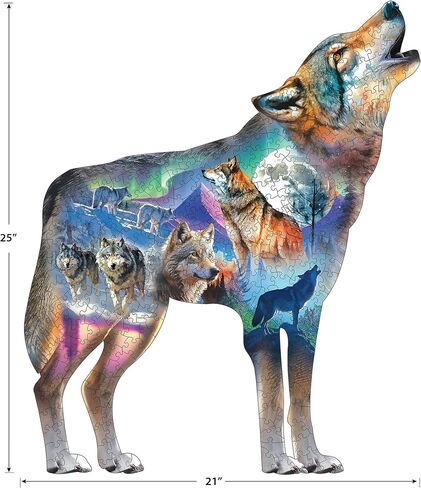 RoseArt - Big Shaped - Wolf II - 500 Piece Jigsaw Puzzle for Adults in Saudi Arabia
