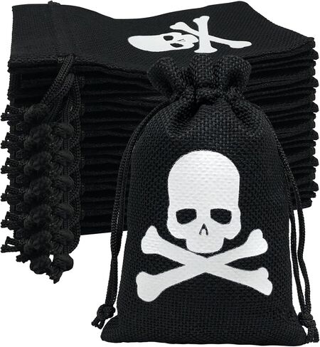 Jexila 24PCS Burlap Gift Bags with Drawstring Bunny Tails - Easter Candy Bags for Kids Party Supply in Saudi Arabia