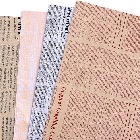 Whaline 90 Sheet Vintage Newspaper Tissue Paper Retro Old Newsprint Gift Wrapping Paper 13.7 x 19.6 Inch Kraft Magazine Newspaper Art Tissue Paper for Wedding Birthday Baby Shower Party Craft Decor in Saudi Arabia