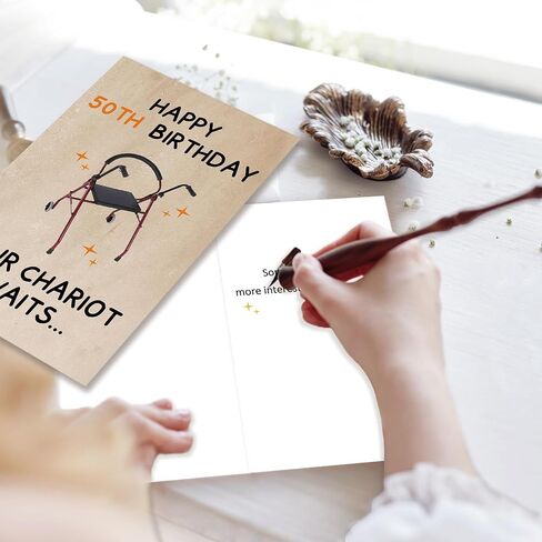 Funny 50th Birthday Gifts for Him Her,Humorous 50 Years Old Birthday Card for Friend Men Women, 50 Birthday Gift for Husband Wife in Saudi Arabia