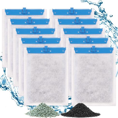 10 Pack Medium Filter Cartridges Compatible with Tetra Whisper Bio-Bag Filters Replacement Filter Cartridges for Whisper Filters 10i / IQ10 / PF10 and TetraFauna ReptoFilter(Ready to Use) in Saudi Arabia