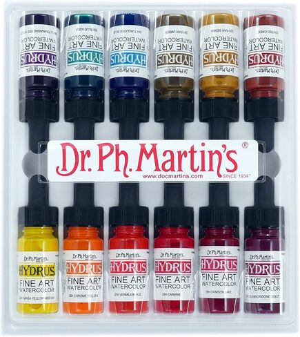 Dr. Ph. Martin's Hydrus Fine Art 3 Watercolor Set, 0.5 Ounce (Pack of 12), Multicolor in Kuwait