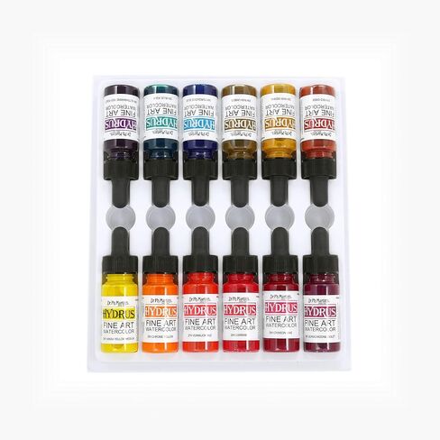 Dr. Ph. Martin's Hydrus Fine Art 3 Watercolor Set, 0.5 Ounce (Pack of 12), Multicolor in Kuwait