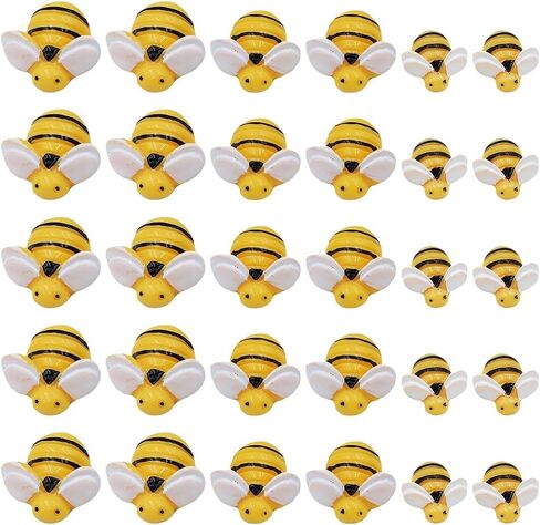 45 PCS راتنجات صغيرة من النحل المصغر النحل الصغير النحل اللطيف النحل الزخرفي سكرابوكينغ النحل DIY BEE تزيين لزينة الحفلات in Kuwait