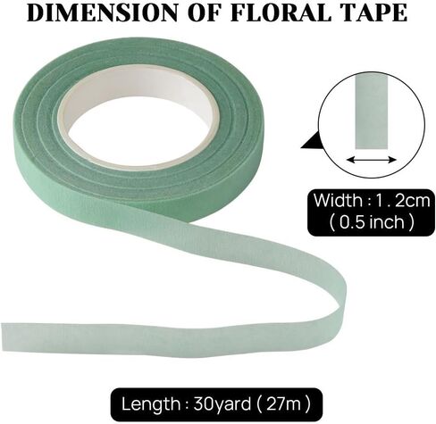 Floral Tape 1/2inch Flower Tape for Wreath Floral Arranging Stem Wrap Wedding Bouquet Craft (Yellow Green) in Saudi Arabia