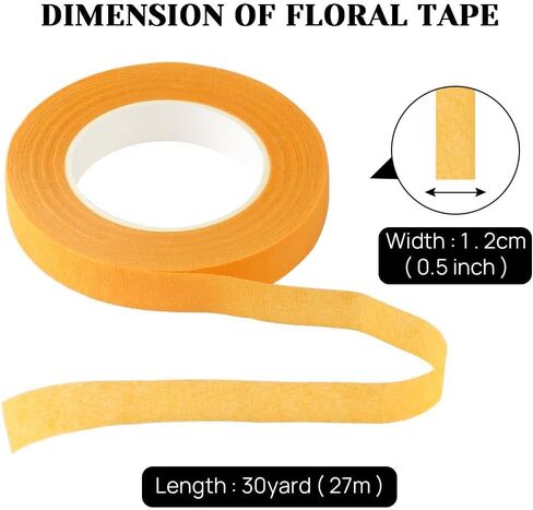 Floral Tape 1/2inch Flower Tape for Wreath Floral Arranging Stem Wrap Wedding Bouquet Craft (Yellow Green) in Saudi Arabia